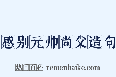 感别元帅尚父造句是什么意思的图片